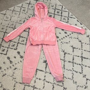 Juicy Couture Pink Velour Hoodie Set